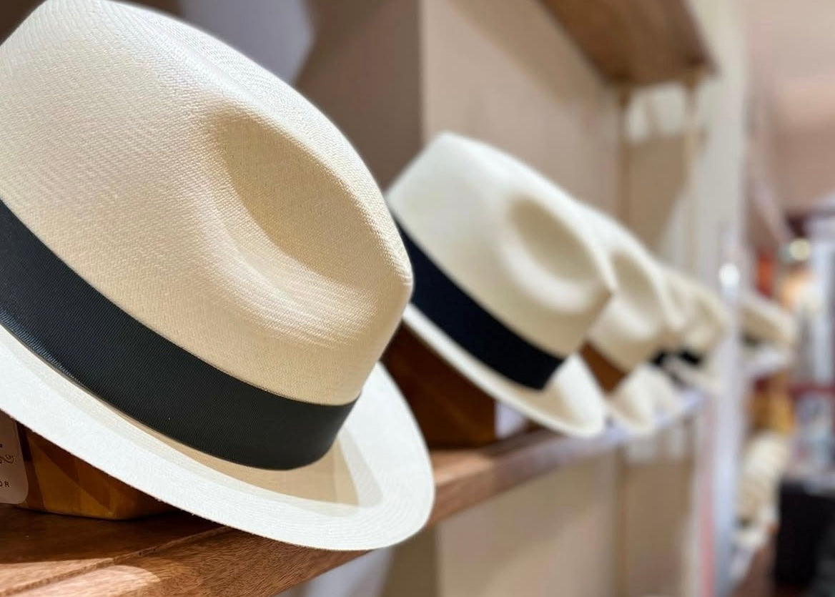 Iconic best seller handwoven Montecristi Panama fedora hat in fine Ecuadorian toquilla straw hand-finished at Marchesi di Montecristi UK