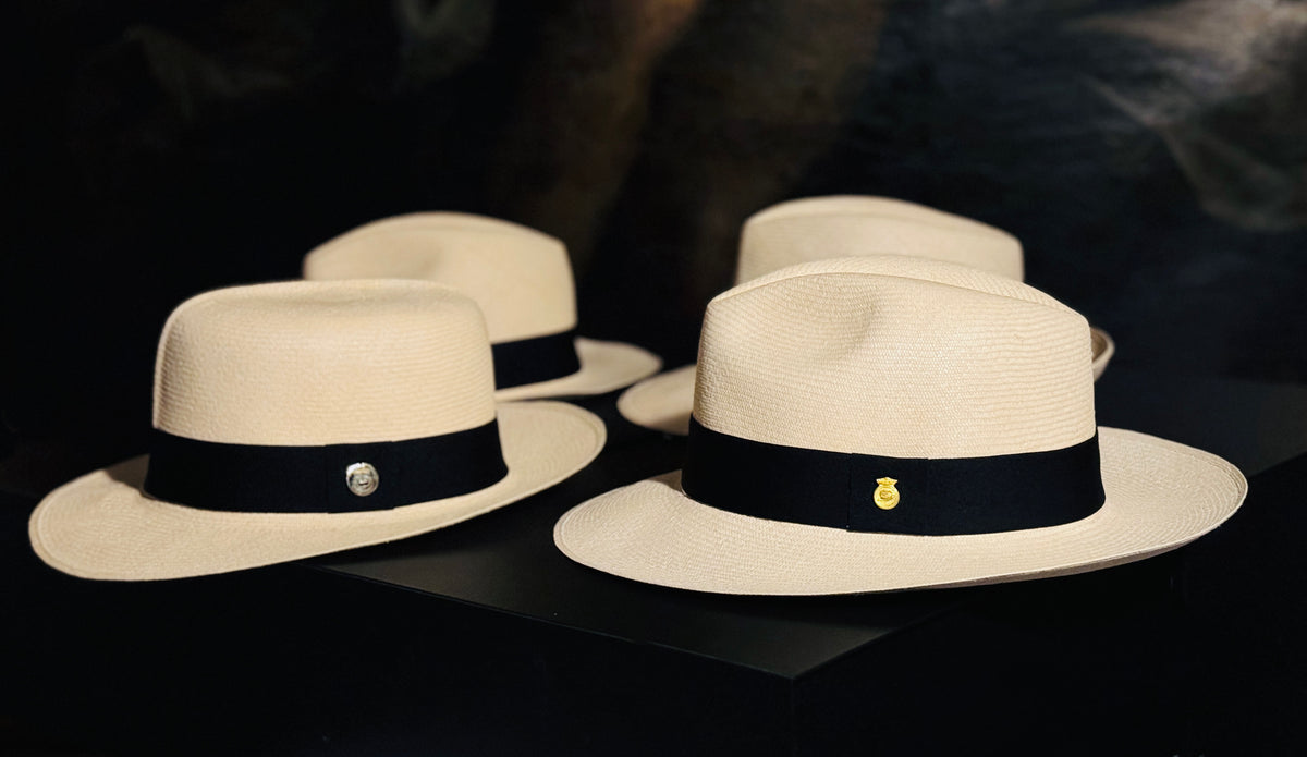 Authentic Montecristi hat handwoven in fine Ecuadorian toquilla palm straw with back-woven brim hand-finished by Marchesi di Montecristi U