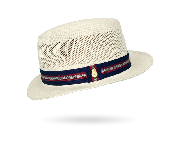 Vented Panama Hat 'Golf' Classic Trilby Open Crown Snap Brim